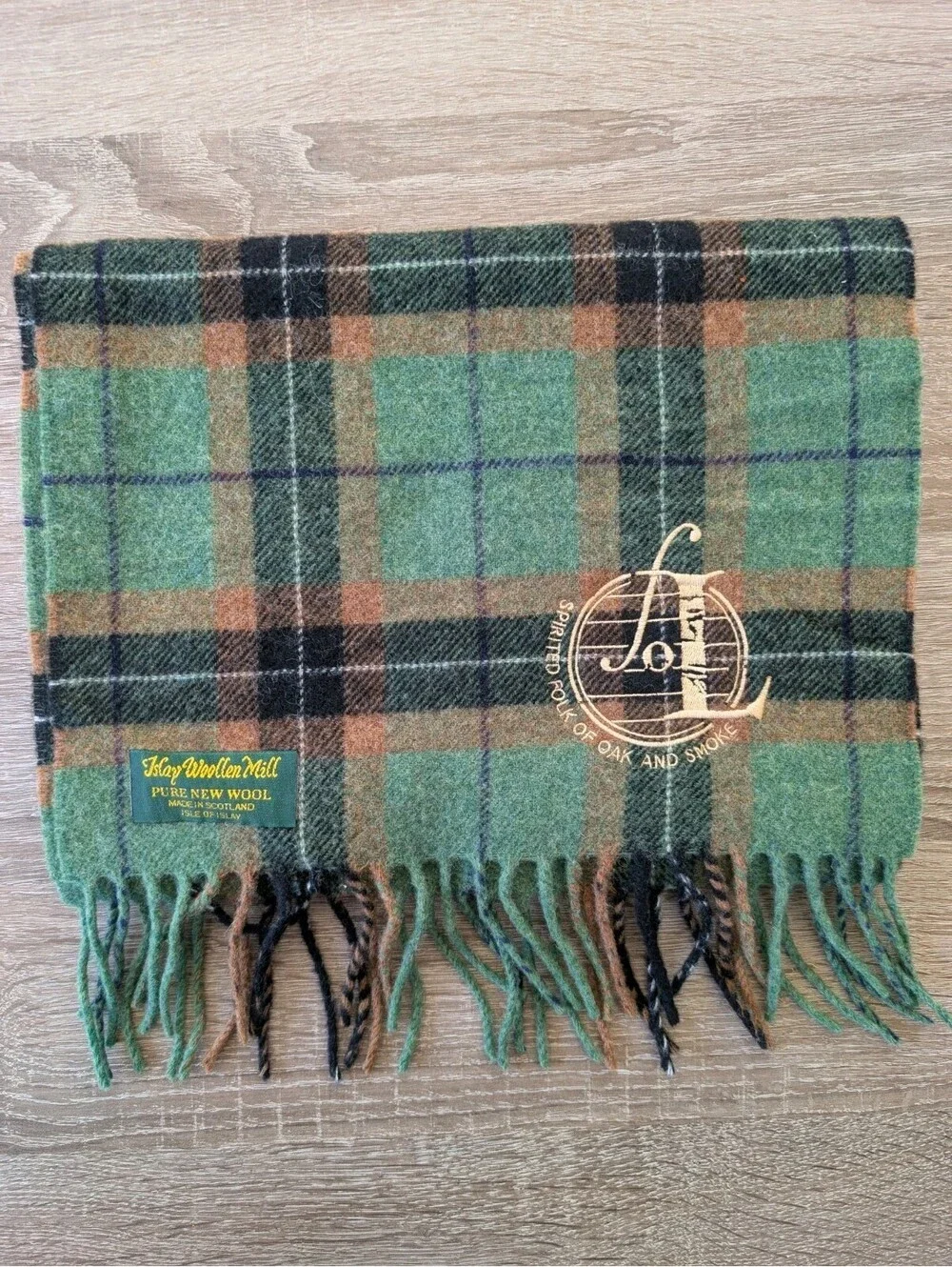 Islay Woollen Mill Wool Green Plaid Scarf Spirited Folk Of Oak & Smoke Preppy